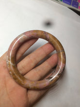 Load image into Gallery viewer, 56mm 100% natural red/pink/black/gray/brown round cut rose stone (Rhodonite) bangle SY24
