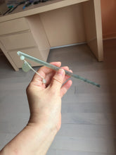Load image into Gallery viewer, 20cm 100% Natural icy white gray black(灰冰) Xiu Jade (Serpentine) Hairpin AW66
