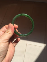 Load image into Gallery viewer, 51.2mm certified 100% Natural dark green/black round cut nephrite (碧玉)  bangle HN147-0523
