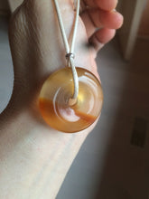 Load image into Gallery viewer, 30.5mm 100% natural icy clear red/yellow agate safety guardian donut add  on item SY25
