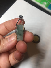 Load image into Gallery viewer, 20mm 100% Natural icy watery light green clear jadeite Jade Safety Guardian Button (donut) Pendant BK106
