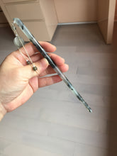 Load image into Gallery viewer, 18.5cm 100% Natural black white ink painting(水墨画) Xiu Jade (Serpentine) Hairpin AW65
