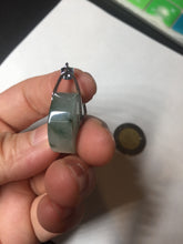 Load image into Gallery viewer, 20mm 100% Natural icy watery light green clear jadeite Jade Safety Guardian Button (donut) Pendant BK106
