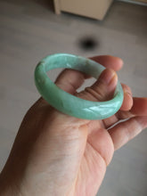 Load image into Gallery viewer, 50.5mm Certified Type A 100% Natural sunny apple green/red oval Jadeite Jade bangle BG61-0174
