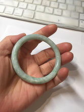 Load image into Gallery viewer, 51mm certified Type A 100% Natural light green sunny green white round cut Jadeite Jade bangle PH165
