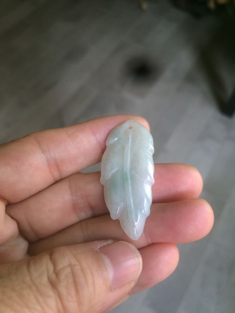 Type A 100% Natural green/yellow/purple Jadeite Jade leaf pendant group m100