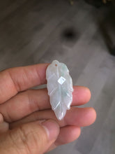 Load image into Gallery viewer, Type A 100% Natural green/yellow/purple Jadeite Jade leaf pendant group m100
