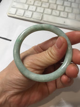 Load image into Gallery viewer, 51mm certified Type A 100% Natural light green sunny green white round cut Jadeite Jade bangle PH165
