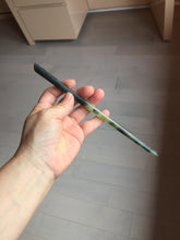 Load image into Gallery viewer, 19.5cm 100% Natural black dark green ink painting(水墨画) Xiu Jade (Serpentine) Hairpin AW64
