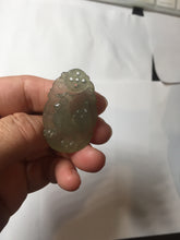 Load image into Gallery viewer, Type A 100% Natural  Light Green gray (淡油冰) Good Luck &amp; Bright Beginning Rooster Jadeite Jade Pendant PC237
