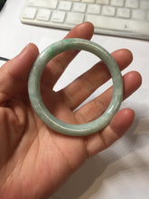 Load image into Gallery viewer, 51mm certified Type A 100% Natural light green sunny green white round cut Jadeite Jade bangle PH165
