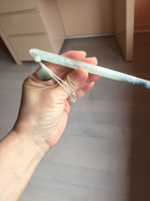 Load image into Gallery viewer, 18.5cm 100% Natural black white ink painting(水墨画) Xiu Jade (Serpentine) Hairpin AW63
