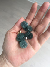 Load image into Gallery viewer, 100% Natural blue green gray Guatemala jadeite Jade flower pendant group AR113
