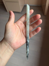Load image into Gallery viewer, 18.5cm 100% Natural black white ink painting(水墨画) Xiu Jade (Serpentine) Hairpin AW63
