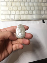 Load image into Gallery viewer, Type A 100% Natural Light Green-Gray (淡油冰) Jadeite Jade Ox Pendant | Strength, Prosperity &amp; Steady Success Charm PC238
