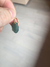 Load image into Gallery viewer, 100% Natural blue green gray Guatemala jadeite Jade flower pendant group AR113

