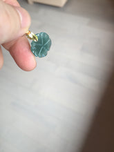 Load image into Gallery viewer, 100% Natural blue green gray Guatemala jadeite Jade flower pendant group AR113
