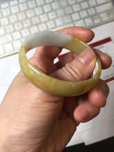 Load image into Gallery viewer, 52.4 mm Certified Type A 100% Natural yellow light green white Jadeite Jade bangle PH166-3808
