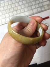 Load image into Gallery viewer, 52.4 mm Certified Type A 100% Natural yellow light green white Jadeite Jade bangle PH166-3808
