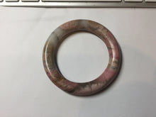 Load image into Gallery viewer, 57.2mm 100% natural pink/black/brown/yellow/black chubby round cut rose stone (Rhodonite) bangle SY130
