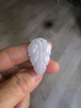 Load image into Gallery viewer, Type A 100% Natural green/yellow/purple Jadeite Jade leaf pendant group m100
