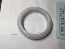 Load image into Gallery viewer, 54.6mm certified 100% Natural type A light purple white Jadeite Jade bangle PC248-0343
