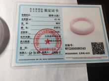 Load image into Gallery viewer, 54.6mm certified 100% Natural type A light purple white Jadeite Jade bangle PC248-0343
