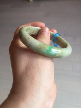 Load image into Gallery viewer, 56.5mm certified 100% natural Type A sunny green/brown jadeite jade bangle E41-2735
