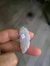 Load image into Gallery viewer, Type A 100% Natural green/yellow/purple Jadeite Jade leaf pendant group m100
