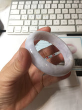 Load image into Gallery viewer, 54.6mm certified 100% Natural type A light purple white Jadeite Jade bangle PC248-0343
