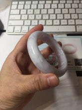 Load image into Gallery viewer, 54.6mm certified 100% Natural type A light purple white Jadeite Jade bangle PC248-0343
