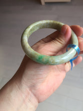 Load image into Gallery viewer, 56.5mm certified 100% natural Type A sunny green/brown jadeite jade bangle E41-2735
