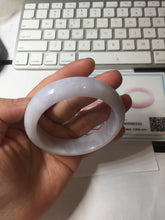 Load image into Gallery viewer, 54.6mm certified 100% Natural type A light purple white Jadeite Jade bangle PC248-0343

