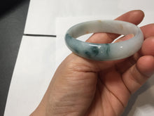 Load image into Gallery viewer, 46mm certified 100% natural type A white green orange with floating flowers oval jadeite bangle PH167(AllaboutjadeCanada.com only)
