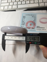 Load image into Gallery viewer, 54.6mm certified 100% Natural type A light purple white Jadeite Jade bangle PC248-0343
