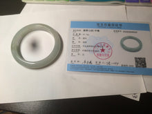 Load image into Gallery viewer, 57.3 mm Certified Type A 100% Natural green/gray Jadeite Jade bangle AZ69-0347
