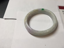 Load image into Gallery viewer, 52.2mm certified 100% natural type A white sunny green yellow purple(FU LU SHOU) oval jadeite bangle PH168-5800
