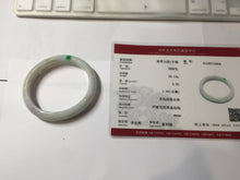 Load image into Gallery viewer, 52.2mm certified 100% natural type A white sunny green yellow purple(FU LU SHOU) oval jadeite bangle PH168-5800
