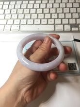 Load image into Gallery viewer, 59.5mm certified 100% Natural type A light purple white Jadeite Jade bangle PC249-0347
