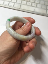 Load image into Gallery viewer, 52.2mm certified 100% natural type A white sunny green yellow purple(FU LU SHOU) oval jadeite bangle PH168-5800

