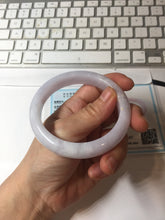 Load image into Gallery viewer, 59.5mm certified 100% Natural type A light purple white Jadeite Jade bangle PC249-0347
