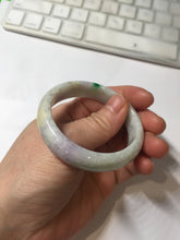 Load image into Gallery viewer, 52.2mm certified 100% natural type A white sunny green yellow purple(FU LU SHOU) oval jadeite bangle PH168-5800
