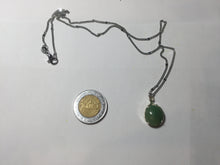 Load image into Gallery viewer, 12x10mm 100% natural type A green/gray Jadeite Jade simple is the best series pendant PF42
