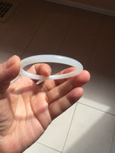 Load image into Gallery viewer, 53.5mm Certified 100% Natural white slim nephrite jade bangle HN138-9099
