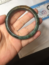 Load image into Gallery viewer, 52.7mm Certified Type A 100% Natural brown oily dark green(老油青) gray black Jadeite Jade bangle PC218-6231
