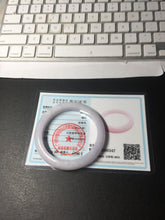 Load image into Gallery viewer, 59.5mm certified 100% Natural type A light purple white Jadeite Jade bangle PC249-0347
