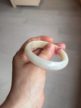 Load image into Gallery viewer, 51mm certified 100% natural Type A icy watery light green yellow white oval jadeite jade bangle PC19-6672
