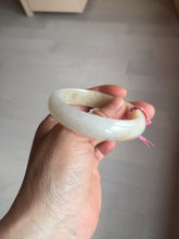 Load image into Gallery viewer, 51mm certified 100% natural Type A icy watery light green yellow white oval jadeite jade bangle PC19-6672
