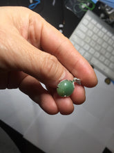 Load image into Gallery viewer, 12x10mm 100% natural type A green/gray Jadeite Jade simple is the best series pendant PF42
