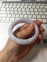 Load image into Gallery viewer, 54.5mm certified 100% Natural type A light purple white Jadeite Jade bangle PC250-0353
